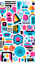 Doodle abstract shapes background