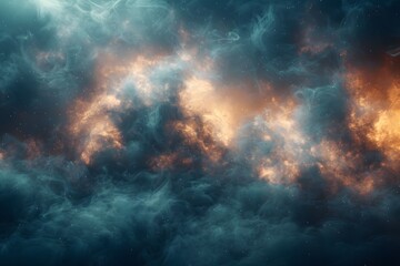Clouds and Stars Filling the Sky - obrazy, fototapety, plakaty
