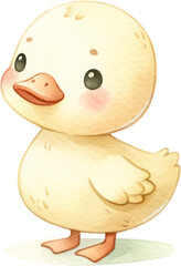 a watercolor cute baby chick clipart.