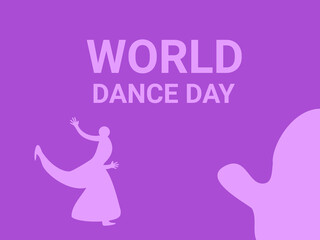 flat design dance day vector illustration
