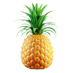 3d illustration of pineapple isolated on transparent background