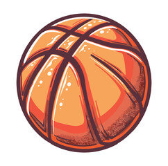 Basketball vector illustration on transparent background