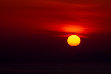 日本の岡山県瀬戸内市牛窓町のとても美しい海の風景
