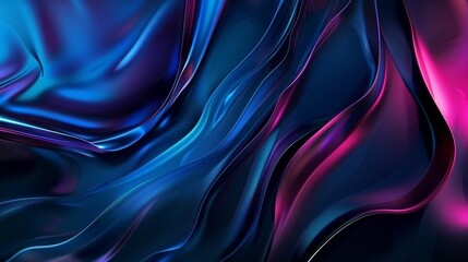   A close-up of a blue and pink wallpaper with a wavy pattern at the bottom of the walls - obrazy, fototapety, plakaty