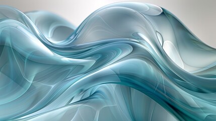  Light-blue, white liquid waves on a gray background with reflective highlights