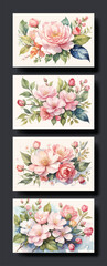 beautiful floral wreath wedding invitation card template