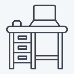 Icon Workplace. related to Remote Working symbol. line style. simple design illustration