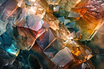 A macro shot of mineral surfaces showcasing their natural