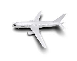 Airplane isolated on background. 3d rendering - illustration