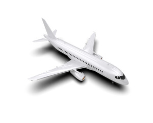 Airplane isolated on background. 3d rendering - illustration