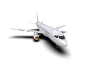 Airplane isolated on background. 3d rendering - illustration