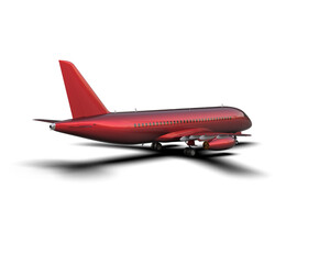 Airplane isolated on background. 3d rendering - illustration