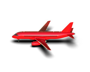 Airplane isolated on background. 3d rendering - illustration