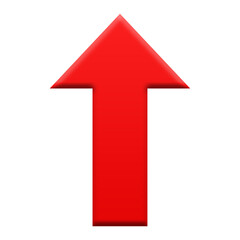 red arrow isolated on white