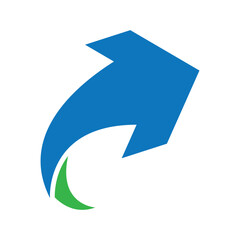 rising business arrow logo illustration