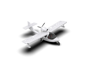 Airplane isolated on background. 3d rendering - illustration