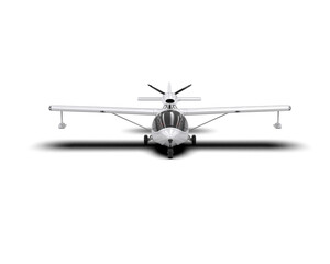 Airplane isolated on background. 3d rendering - illustration