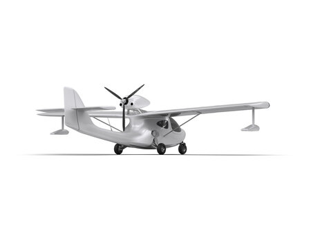 Airplane isolated on background. 3d rendering - illustration