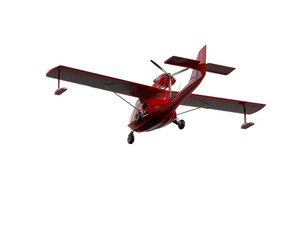 Naklejka premium Airplane isolated on background. 3d rendering - illustration