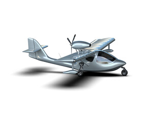 Airplane isolated on background. 3d rendering - illustration
