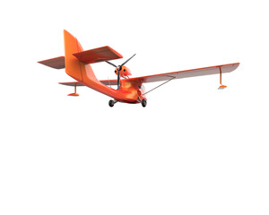 Airplane isolated on background. 3d rendering - illustration