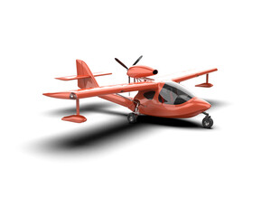 Airplane isolated on background. 3d rendering - illustration