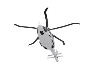 Helicopter isolated on background. 3d rendering - illustration