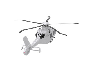 Helicopter isolated on background. 3d rendering - illustration