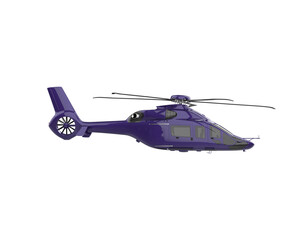 Helicopter isolated on background. 3d rendering - illustration