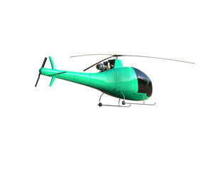 Helicopter isolated on background. 3d rendering - illustration