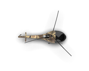 Helicopter isolated on background. 3d rendering - illustration