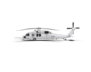 Helicopter isolated on background. 3d rendering - illustration