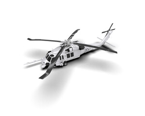 Fototapeta na wymiar Helicopter isolated on background. 3d rendering - illustration