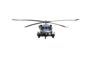 Helicopter isolated on background. 3d rendering - illustration