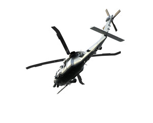 Helicopter isolated on background. 3d rendering - illustration