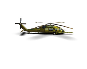 Helicopter isolated on background. 3d rendering - illustration