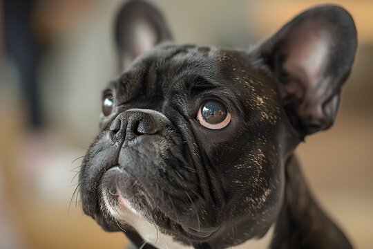 Adorable French Bulldog Puppy Showcased at a Pet Industry Exhibition for Enthusiasts and Lovers