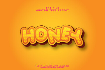 Honey 3d editable EPS text effect