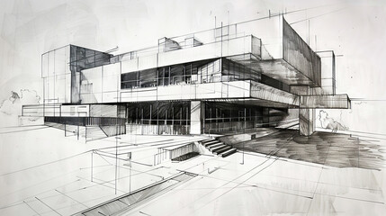 Modern building architectural design