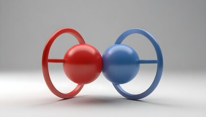 3d render of a red icon on white background