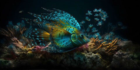 Vibrant Fish Amongst Colorful Coral Reefs