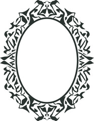 oval mirror. full vector illsutration.
