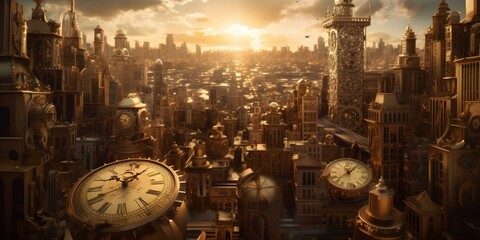 Sunset Overclocked: A City Woven in Time
