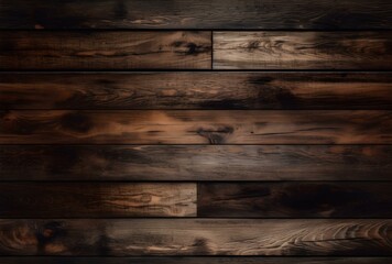Dark Wooden Planks with Rustic Texture