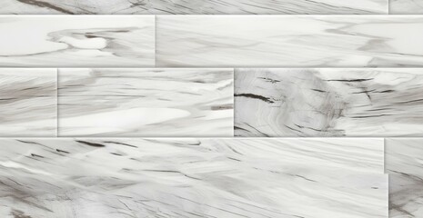 Collage of Elegant White Marble Textures