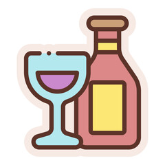 wine drink sticker