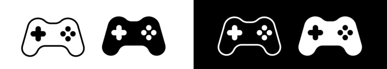 Game console icon set. Video game controller icon. Gamepad icon. Game controller, joystick, console  © IMed