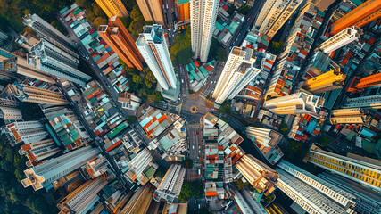 panoramic view of the city, aerial view of the city, buildings scene, biuldings in the city, top view of buildings in the city	 - obrazy, fototapety, plakaty