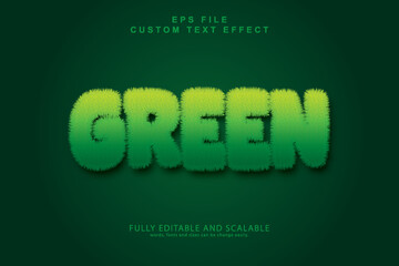 Green 3d editable EPS text effect