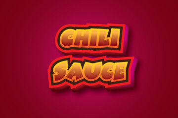 Chili Sauce 3d editable EPS text effect